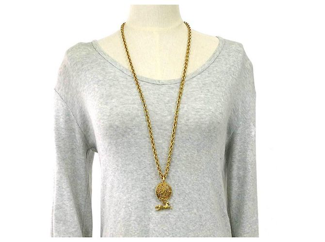 Collana in metallo dorato Chanel D'oro - vista 10