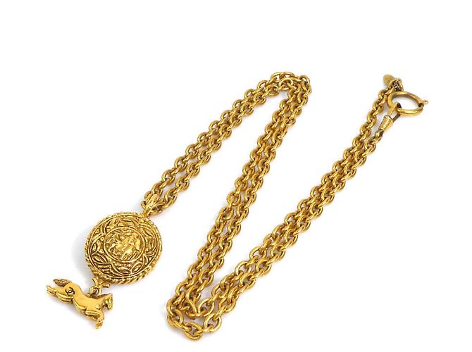 Collana in metallo dorato Chanel D'oro - vista 9