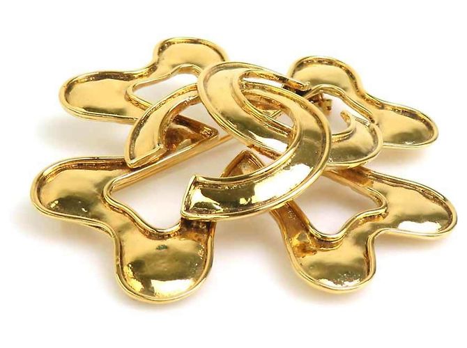 Spilla in metallo dorato Chanel D'oro - vista 2