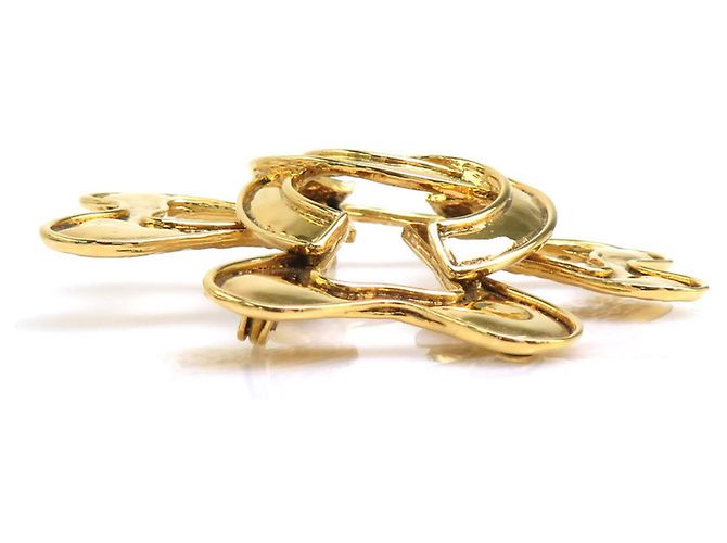 Spilla in metallo dorato Chanel D'oro - vista 3