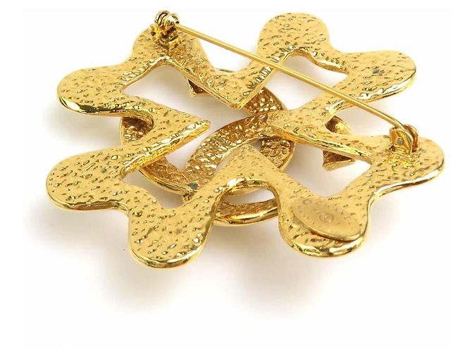 Spilla in metallo dorato Chanel D'oro - vista 4