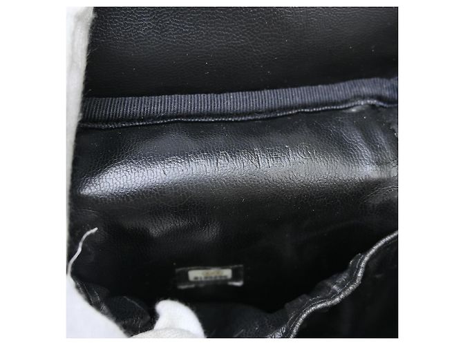 Chanel Vintage Timeless Cosmetic Case Caviar Tall Nero - vista 4