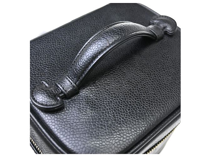 Chanel Vintage Timeless Cosmetic Case Caviar Tall Nero - vista 6