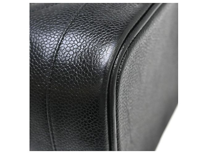 Chanel Vintage Timeless Cosmetic Case Caviar Tall Nero - vista 7