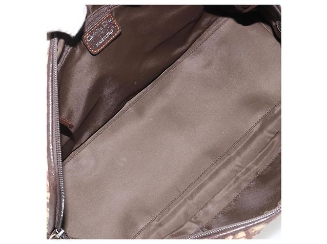 Borsa Christian Dior Trotter Canvas Marrone Argento Auth 181890V - vista 10