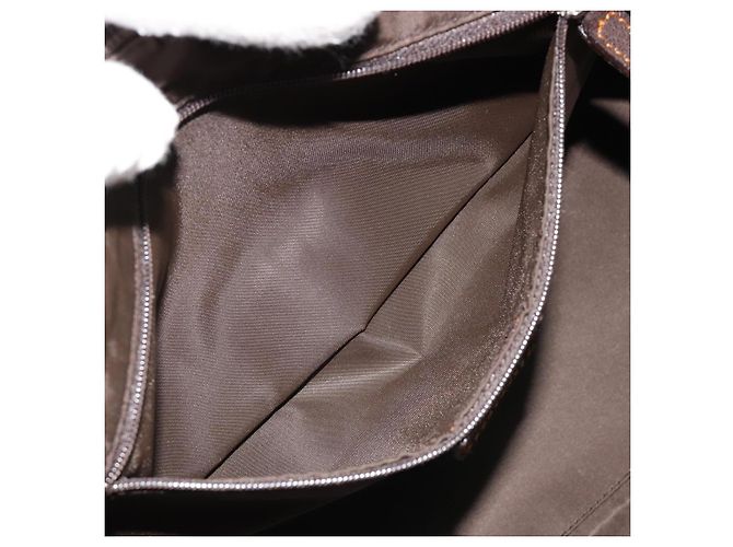 Borsa Christian Dior Trotter Canvas Marrone Argento Auth 181890V - vista 24
