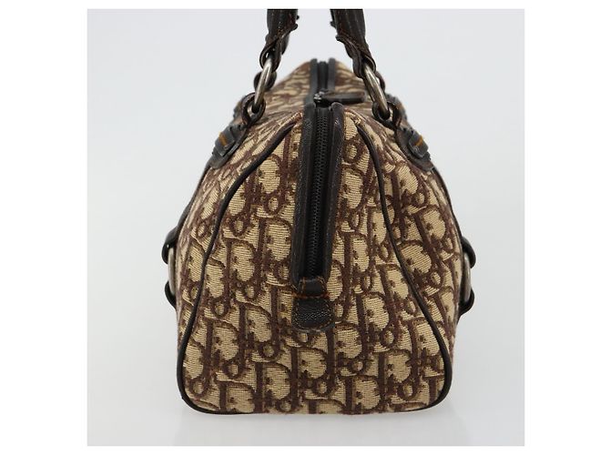 Borsa Christian Dior Trotter Canvas Marrone Argento Auth 181890V - vista 3