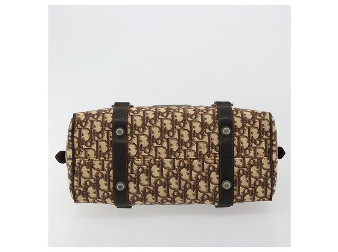 Borsa Christian Dior Trotter Canvas Marrone Argento Auth 181890V - vista 5