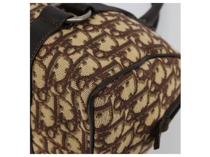 Borsa Christian Dior Trotter Canvas Marrone Argento Auth 181890V - vista 9