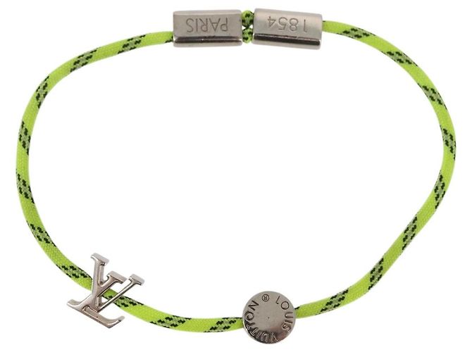 LOUIS VUITTON LV Fluo Bracciale metallo Giallo Argento MP2143 LV Auth 182320V - vista 2