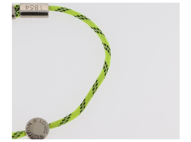 LOUIS VUITTON LV Fluo Bracciale metallo Giallo Argento MP2143 LV Auth 182320V - vista 5