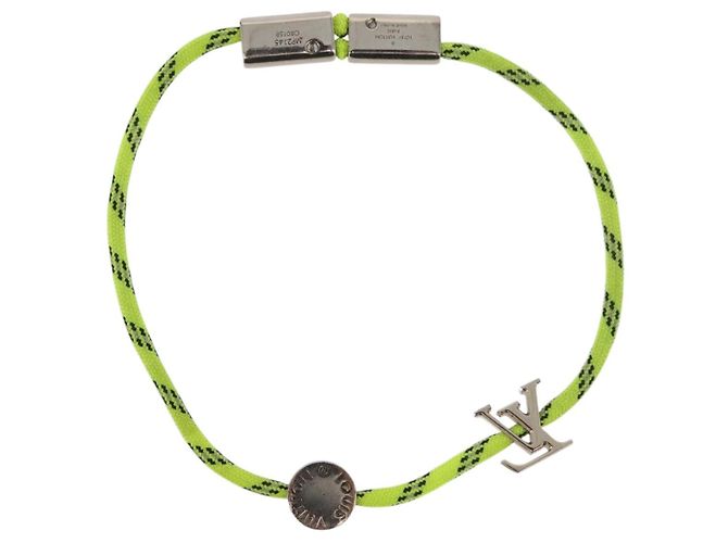 LOUIS VUITTON LV Fluo Bracciale metallo Giallo Argento MP2143 LV Auth 182320V - vista 7