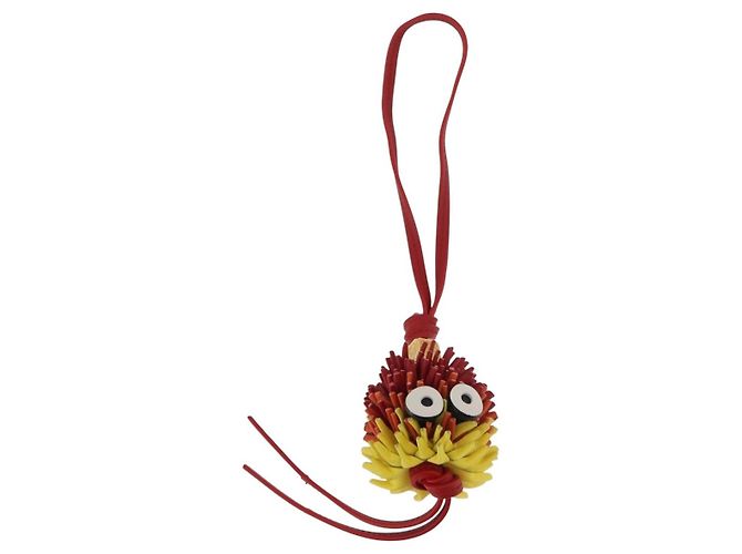 LOEWE Studio Ghibli Howl's Moving Castle Calcifer Charm in Pelle Auth 167365SM Rosso - vista 2