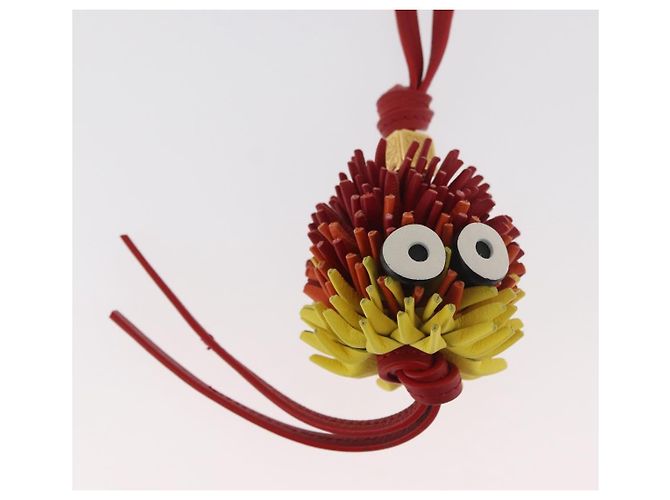 LOEWE Studio Ghibli Howl's Moving Castle Calcifer Charm in Pelle Auth 167365SM Rosso - vista 3