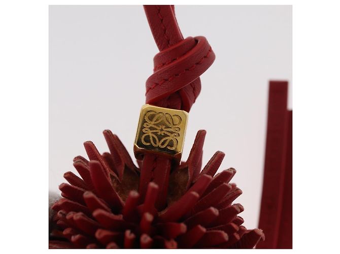LOEWE Studio Ghibli Howl's Moving Castle Calcifer Charm in Pelle Auth 167365SM Rosso - vista 8
