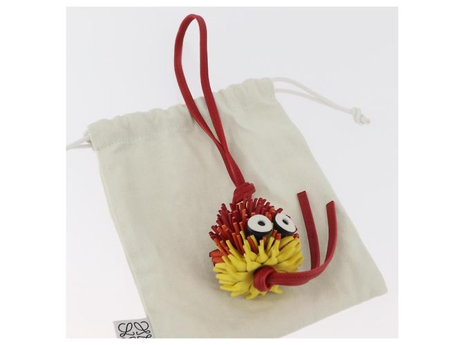 LOEWE Studio Ghibli Howl's Moving Castle Calcifer Charm in Pelle Auth 167365SM Rosso - vista 9