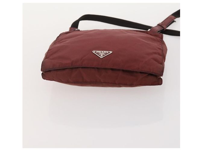 Borsa a Spalla PRADA Nylon 4 Set Rosso Rosa Azzurro chiaro Auth 181808 Blu chiaro - vista 12