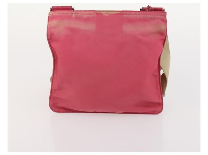 Borsa a Spalla PRADA Nylon 4 Set Rosso Rosa Azzurro chiaro Auth 181808 Blu chiaro - vista 15