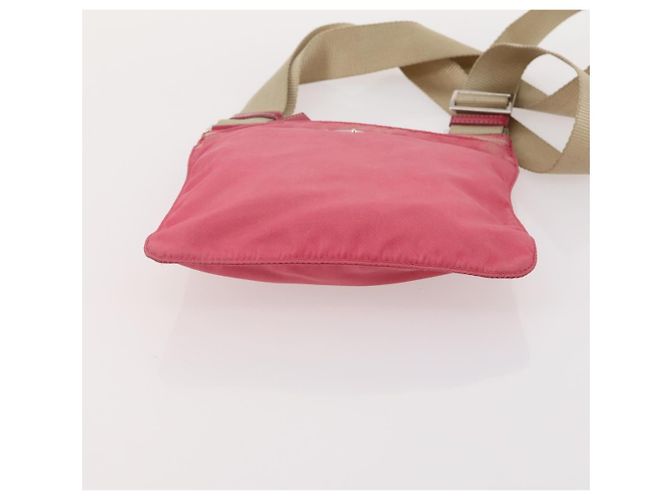 Borsa a Spalla PRADA Nylon 4 Set Rosso Rosa Azzurro chiaro Auth 181808 Blu chiaro - vista 18