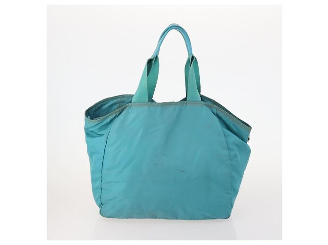 Borsa a Spalla PRADA Nylon 4 Set Rosso Rosa Azzurro chiaro Auth 181808 Blu chiaro - vista 3