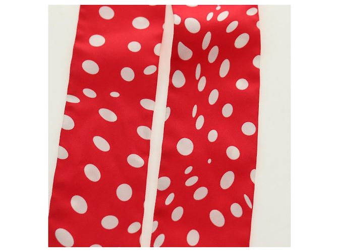 Hermès HERMES Twilly Dot Seidentuch Rot Authentisch am11688M - Ansicht 8