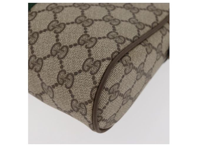 GUCCI GG Supreme Web Sherry Line Clutch Bag aus PVC Beige Red 89 01 012 Auth BA13074 Rot - Ansicht 16