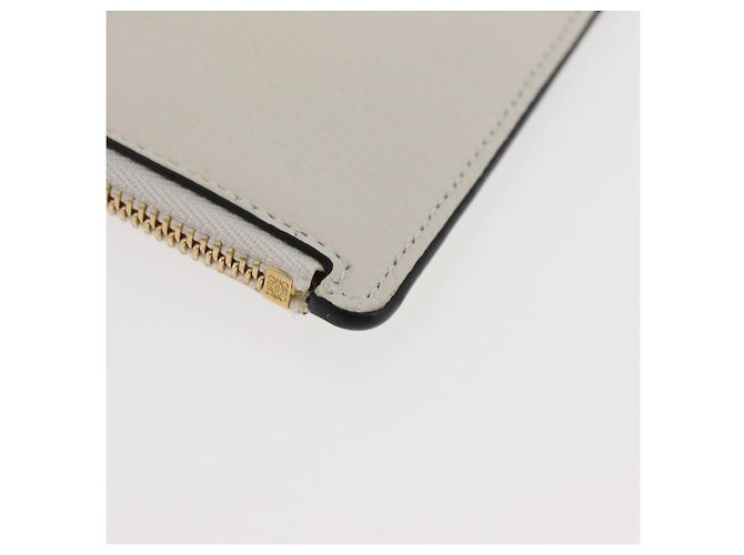 LOEWE Studio Ghibli Spirited Away Ootori-sama Tarjetero de cuero Auth 167376SM Blanco Dorado - vista 15