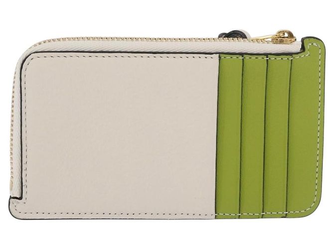 LOEWE Studio Ghibli Spirited Away Ootori-sama Tarjetero de cuero Auth 167376SM Blanco Dorado - vista 2