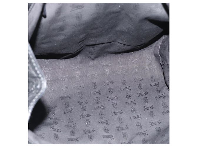 Borsa Tote GUCCI GG Canvas Guccissima in pelle nera e oro 233607 Auth 182177V Nero D'oro - vista 10
