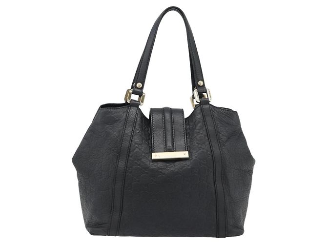Borsa Tote GUCCI GG Canvas Guccissima in pelle nera e oro 233607 Auth 182177V Nero D'oro - vista 13