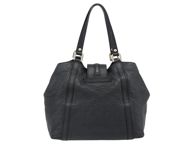 Borsa Tote GUCCI GG Canvas Guccissima in pelle nera e oro 233607 Auth 182177V Nero D'oro - vista 2