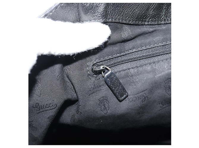 Borsa Tote GUCCI GG Canvas Guccissima in pelle nera e oro 233607 Auth 182177V Nero D'oro - vista 20