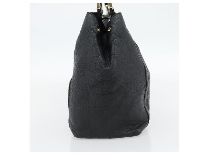 Borsa Tote GUCCI GG Canvas Guccissima in pelle nera e oro 233607 Auth 182177V Nero D'oro - vista 3
