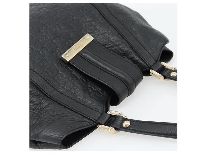 Borsa Tote GUCCI GG Canvas Guccissima in pelle nera e oro 233607 Auth 182177V Nero D'oro - vista 6