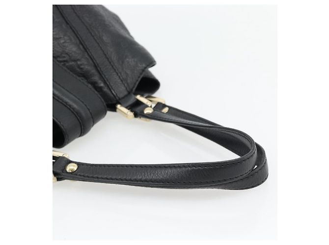 Borsa Tote GUCCI GG Canvas Guccissima in pelle nera e oro 233607 Auth 182177V Nero D'oro - vista 7