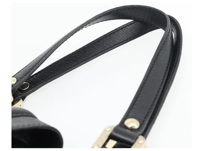 Borsa Tote GUCCI GG Canvas Guccissima in pelle nera e oro 233607 Auth 182177V Nero D'oro - vista 8