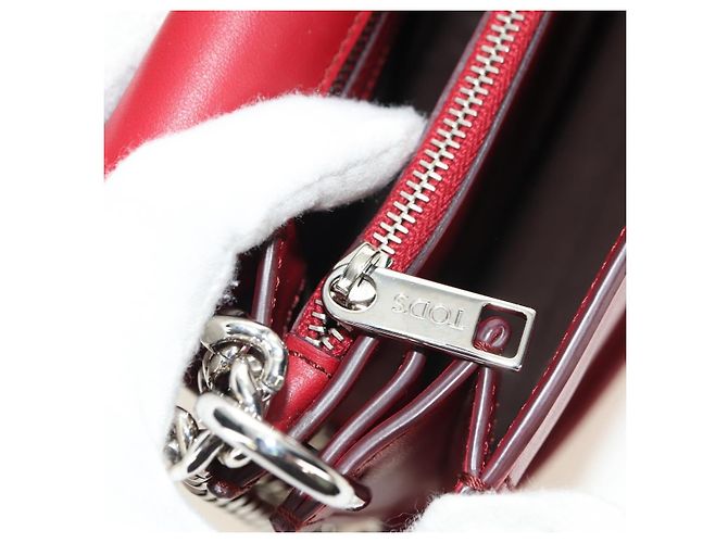 Autre Marque Borsa a tracolla TOD'S in pelle rosso argento 181649V - vista 20