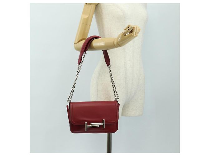 Autre Marque Borsa a tracolla TOD'S in pelle rosso argento 181649V - vista 27
