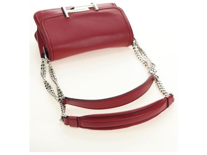 Autre Marque Borsa a tracolla TOD'S in pelle rosso argento 181649V - vista 7