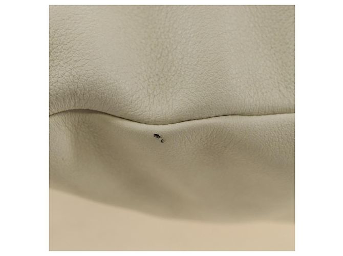 Céline CELINE Chain Shoulder Bag Leder 2way Weiß Silber Auth 181478V - Ansicht 5
