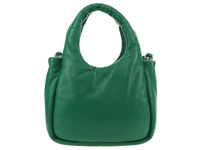 Borsa PRADA in Pelle 2way Verde Argento Auth 181442SM - vista 2