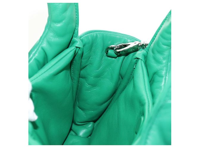 Borsa PRADA in Pelle 2way Verde Argento Auth 181442SM - vista 22