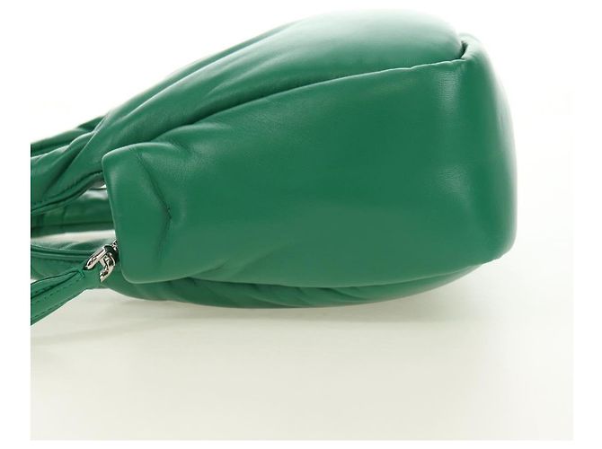 Borsa PRADA in Pelle 2way Verde Argento Auth 181442SM - vista 3
