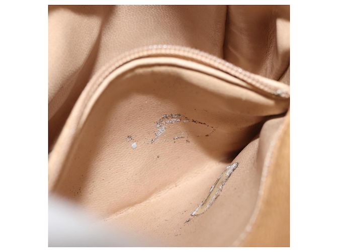 CHANEL Marsupio Matelasse in Pelle Caviar Beige Oro CC Auth BA12986V D'oro - vista 11