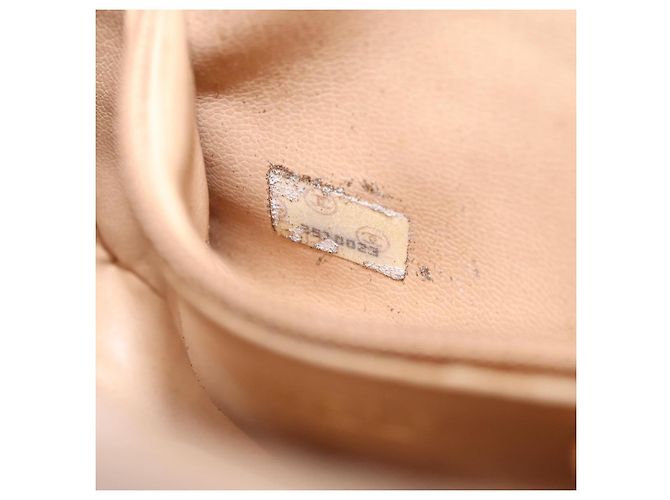 CHANEL Marsupio Matelasse in Pelle Caviar Beige Oro CC Auth BA12986V D'oro - vista 12