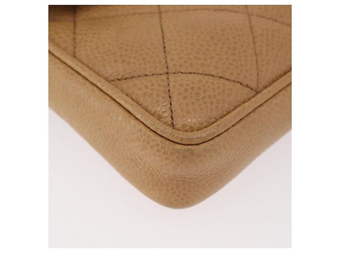 CHANEL Marsupio Matelasse in Pelle Caviar Beige Oro CC Auth BA12986V D'oro - vista 15