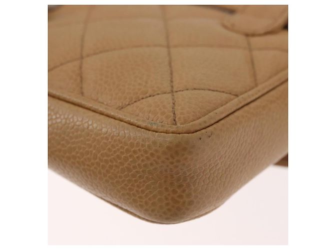 CHANEL Marsupio Matelasse in Pelle Caviar Beige Oro CC Auth BA12986V D'oro - vista 18