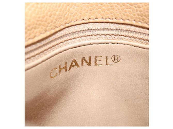 CHANEL Marsupio Matelasse in Pelle Caviar Beige Oro CC Auth BA12986V D'oro - vista 22
