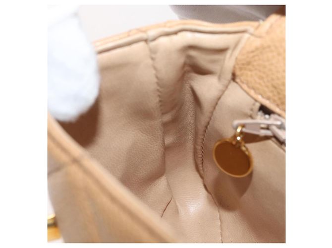 CHANEL Marsupio Matelasse in Pelle Caviar Beige Oro CC Auth BA12986V D'oro - vista 24