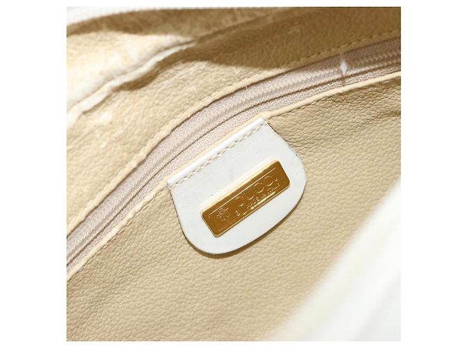 Borsa a Spalla GUCCI Flora PVC Bianco Oro 007 113 0115 Auth 182472 D'oro - vista 18